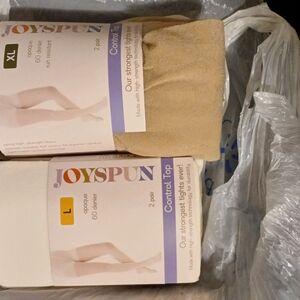Joyspun Opaque Control Top Tights XL L